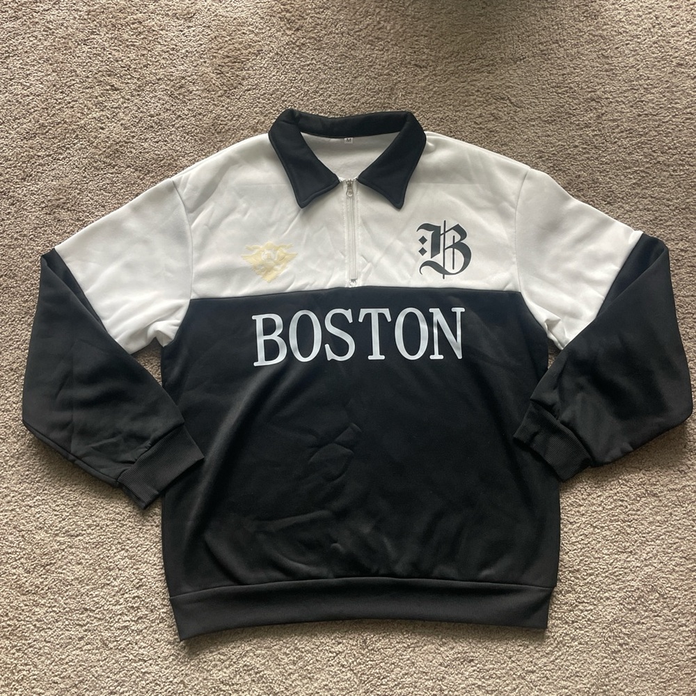 & Other Stories Black and White Zip Up Sweater
